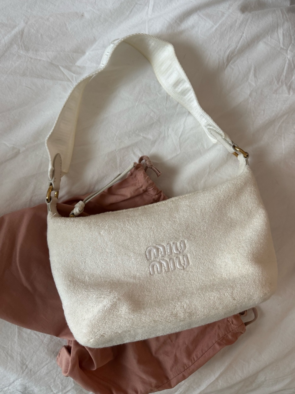Miu Miu terry cloth purse